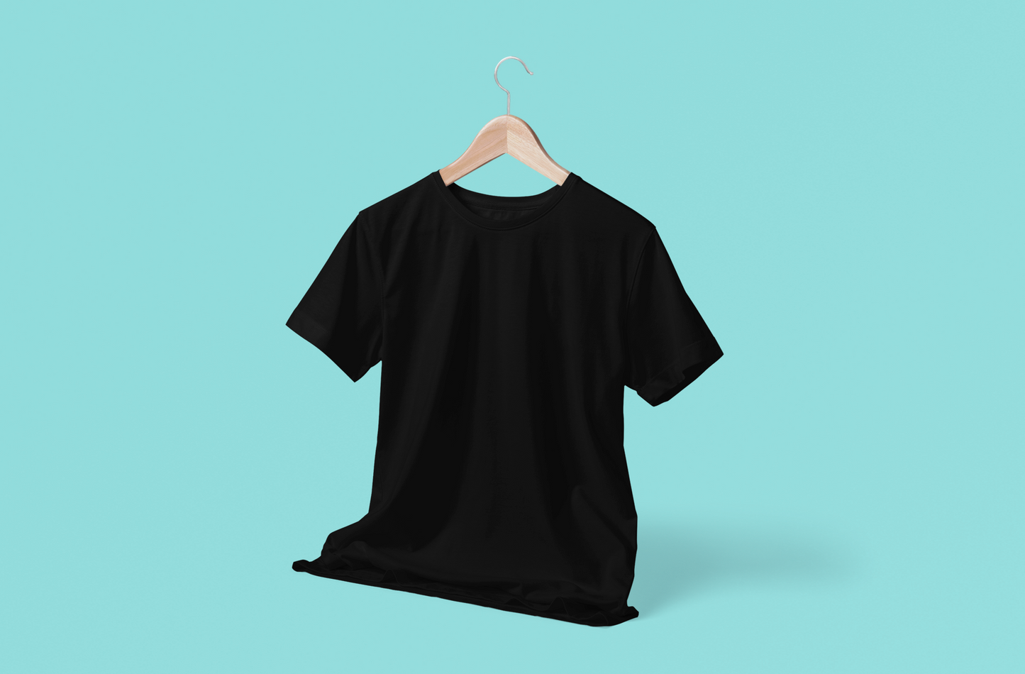 100% Dry Fit Round Neck T-shirts: Black