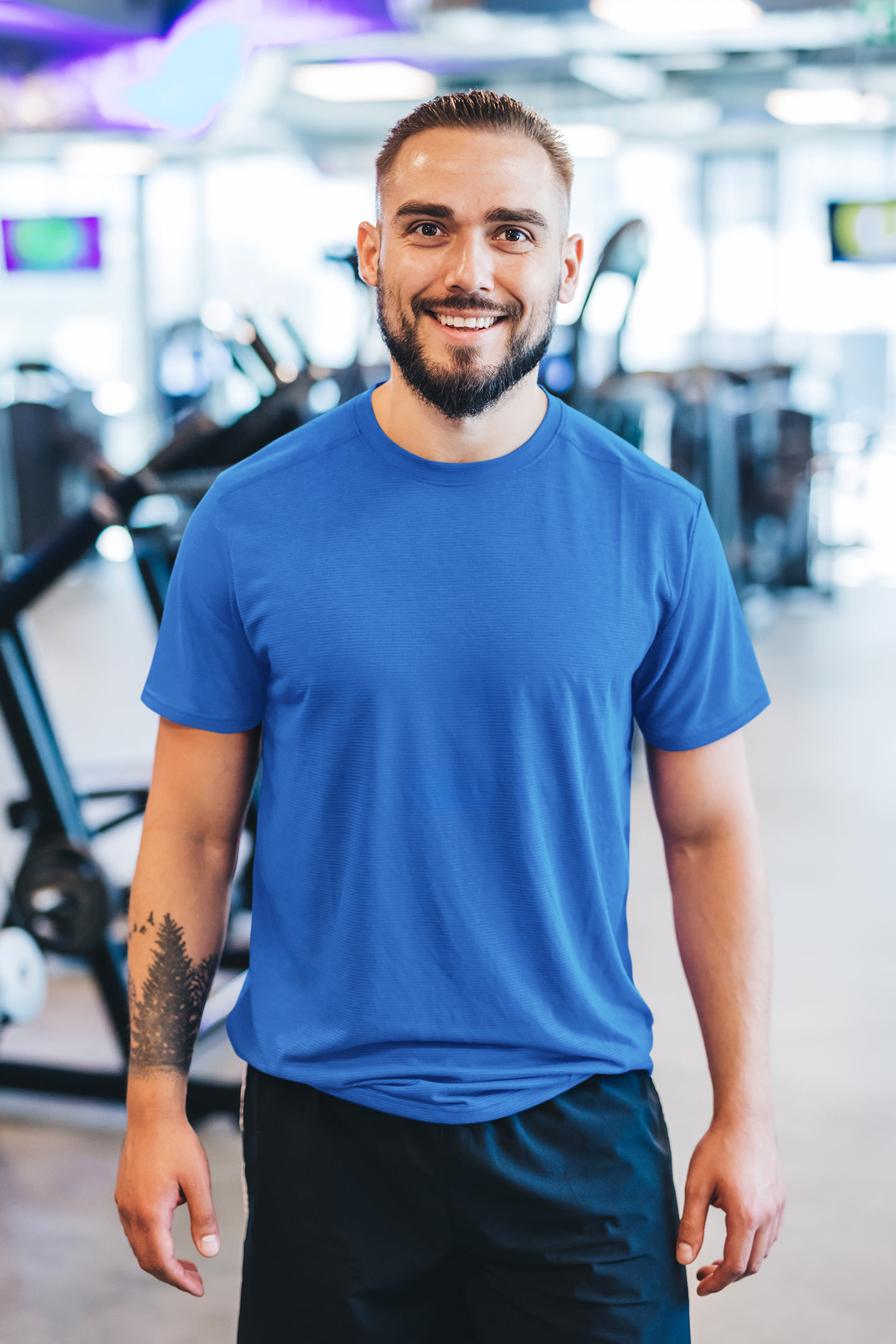 100% Dry Fit Round Neck T-shirts: Blue