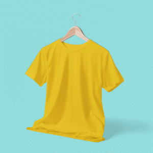 100% Dry Fit Round Neck T-shirts: Mustard Yellow